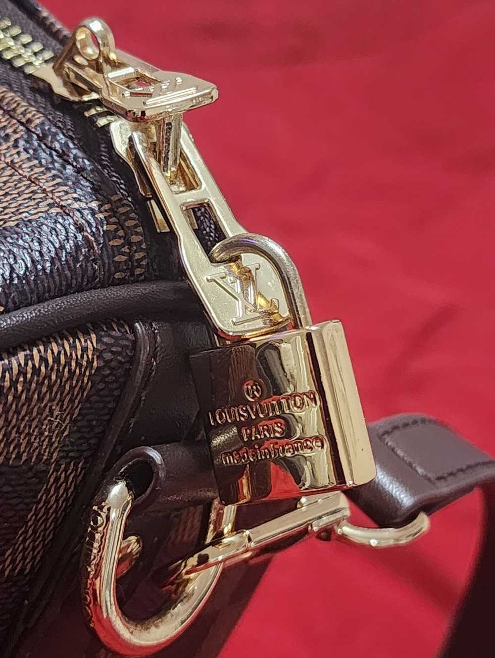 Louis Vuitton Damier Ebene Brown Top-Handle Shoulder Bag - Picture 13 of 14